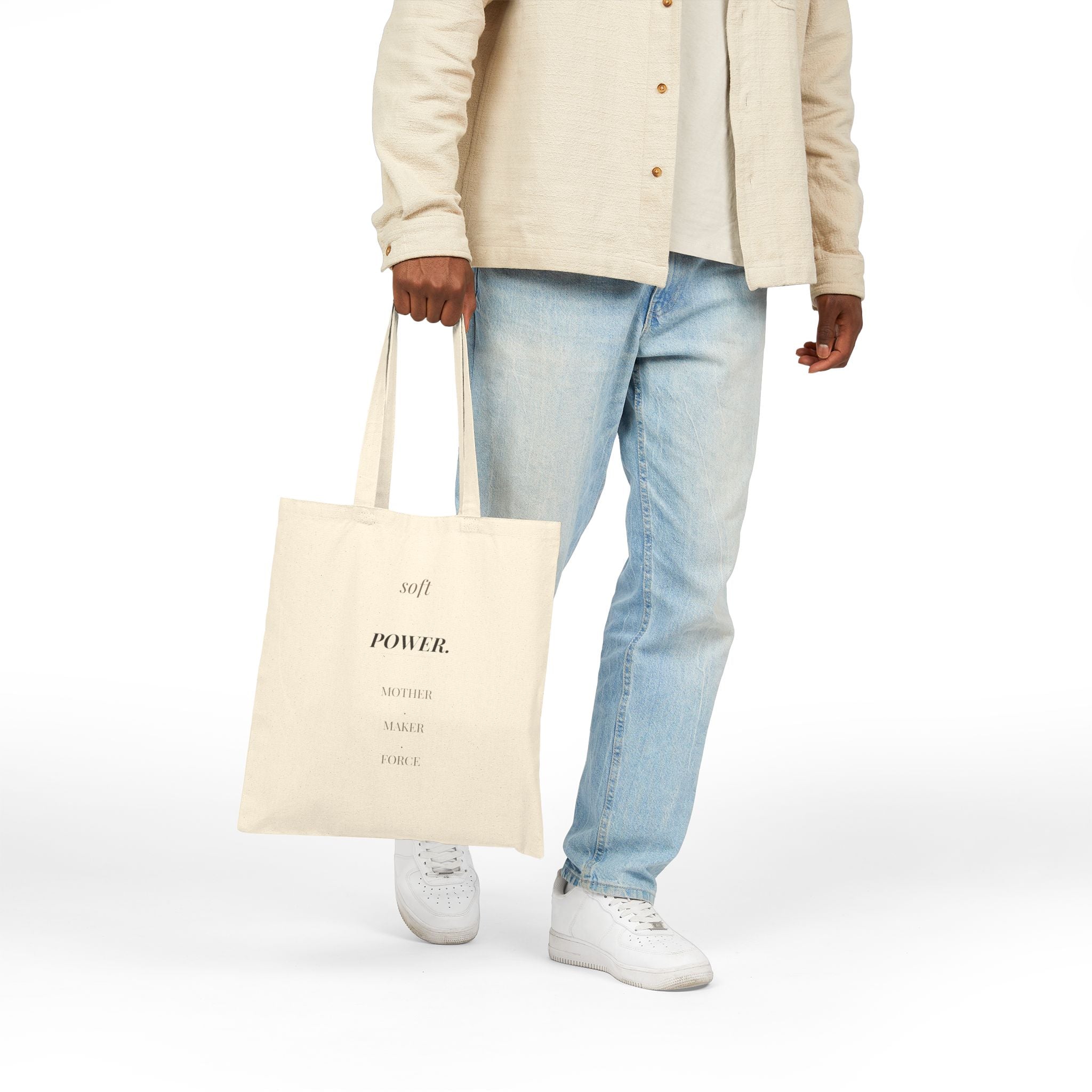 Mother's Day Heavy Canvas Tote – "Est. MAMA" & "Soft Power" | Baseline Apparel
