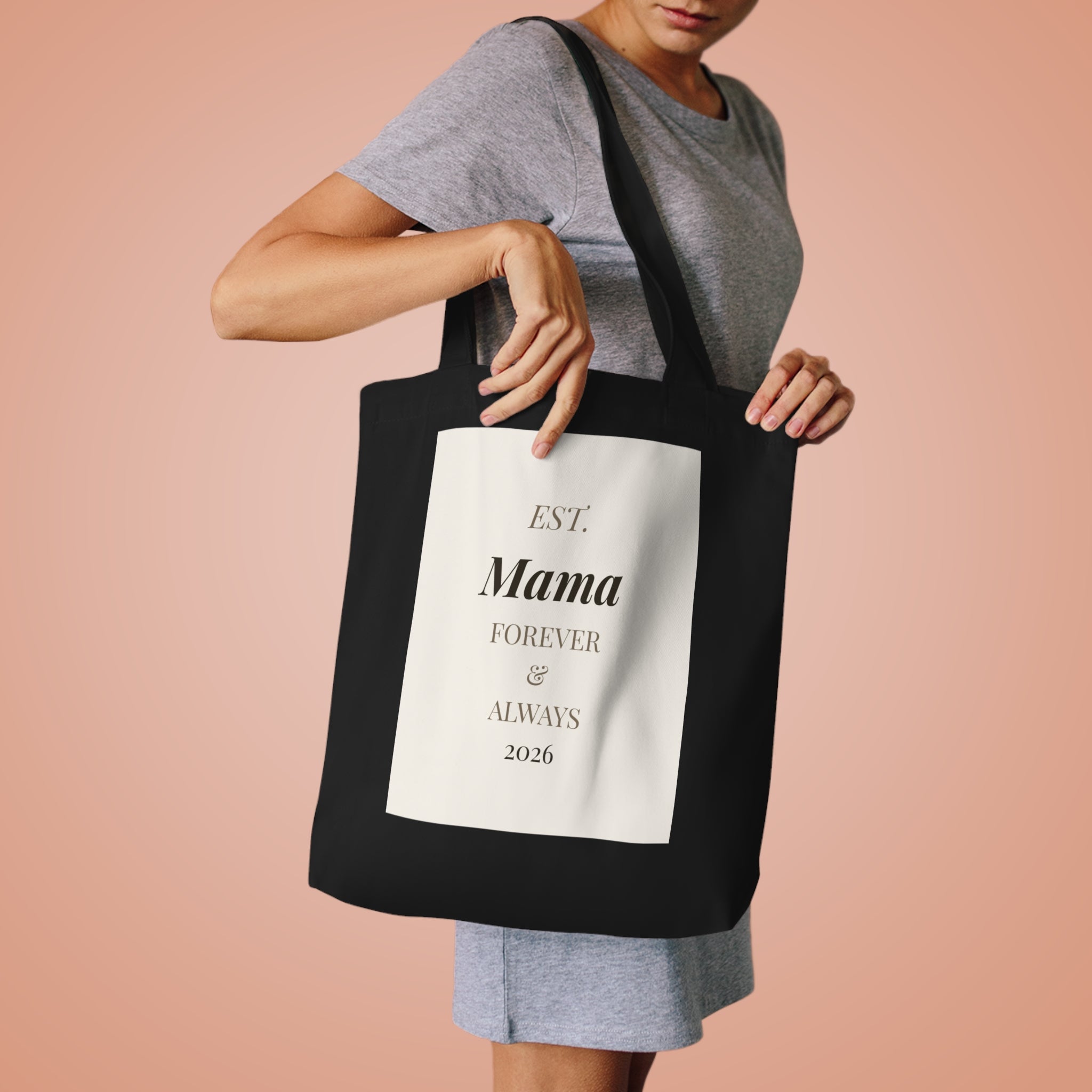 Mother's Day Tote Bag – "Est. MAMA" & "Soft Power" Cotton Tote | Baseline Apparel