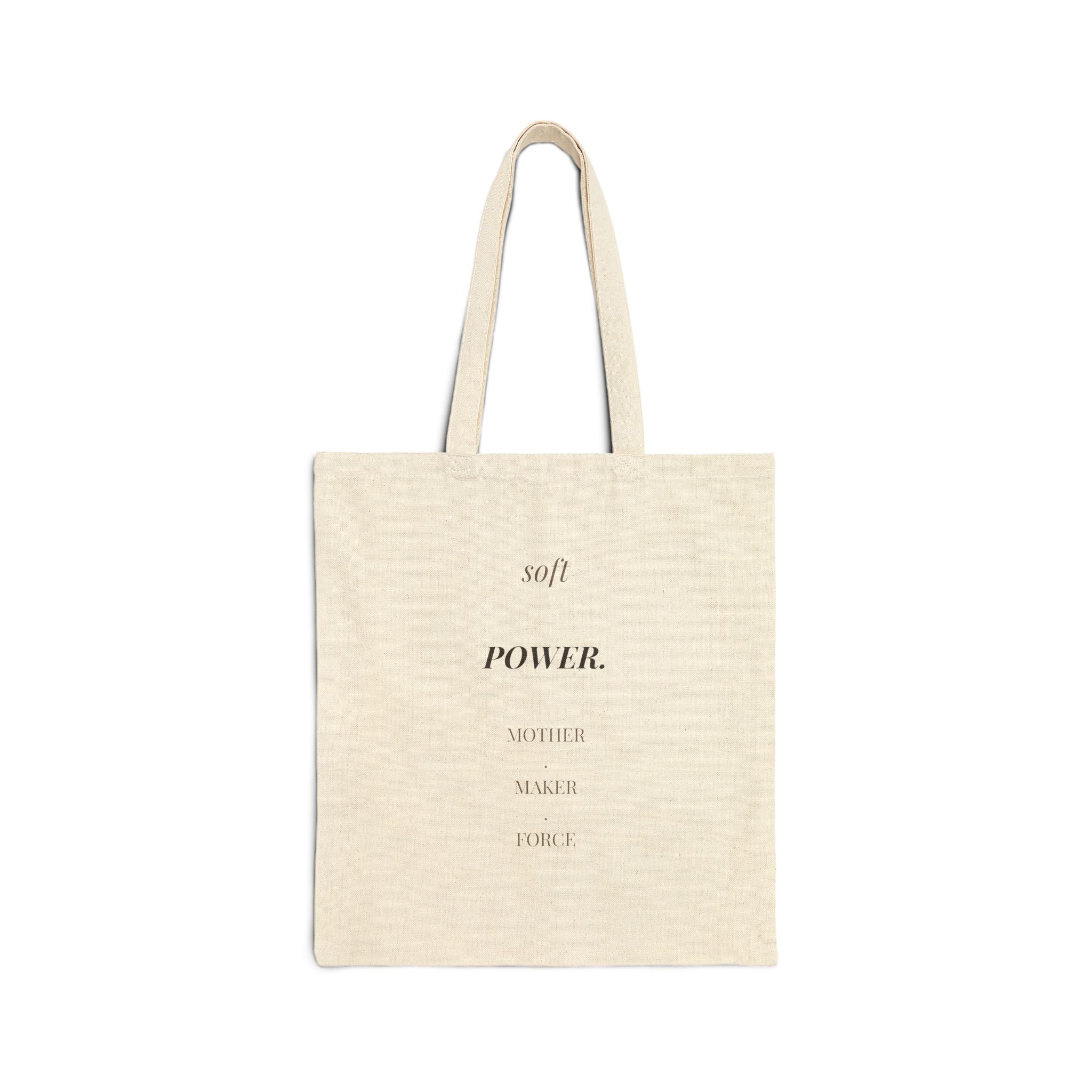 Mother's Day Heavy Canvas Tote – "Est. MAMA" & "Soft Power" | Baseline Apparel