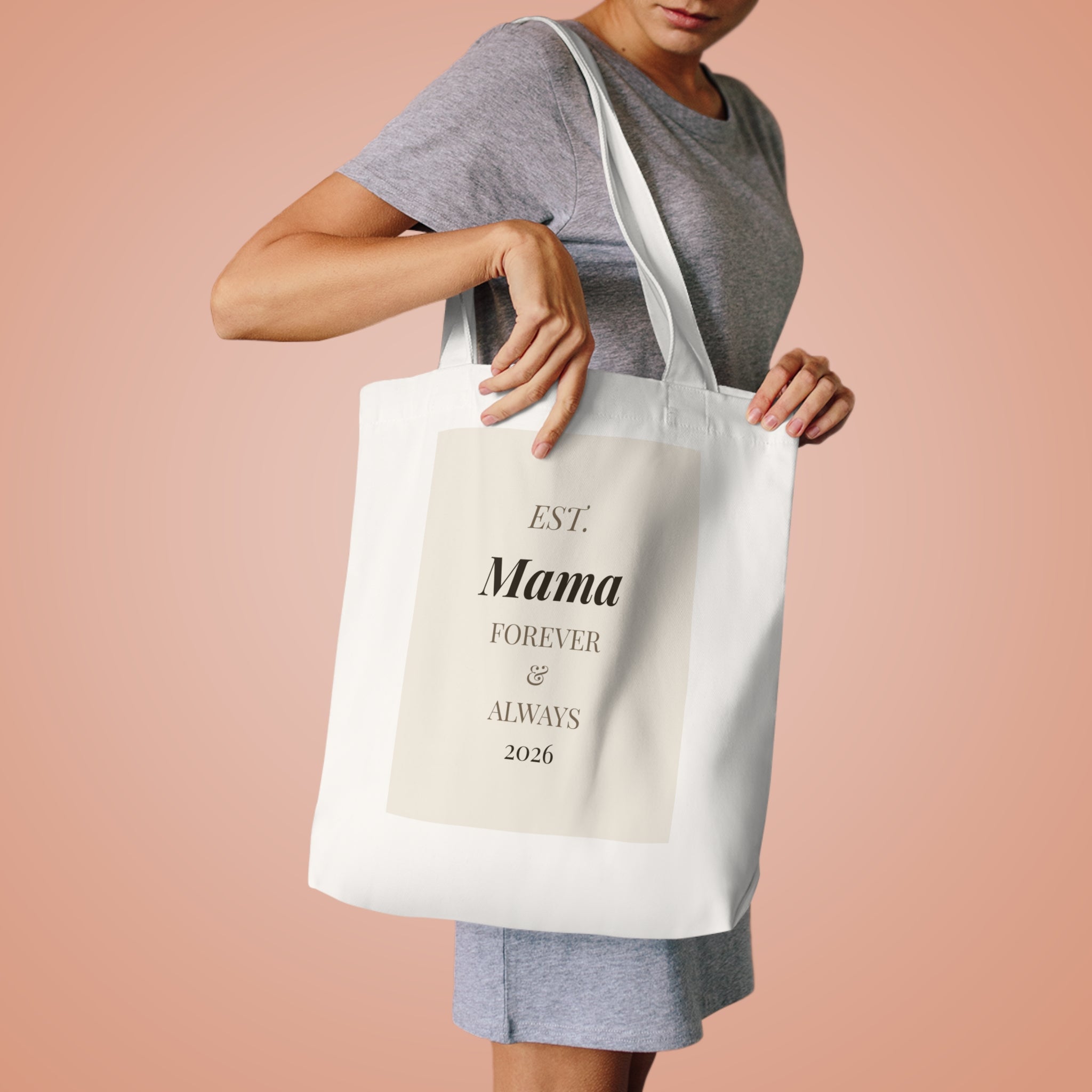 Mother's Day Tote Bag – "Est. MAMA" & "Soft Power" Cotton Tote | Baseline Apparel