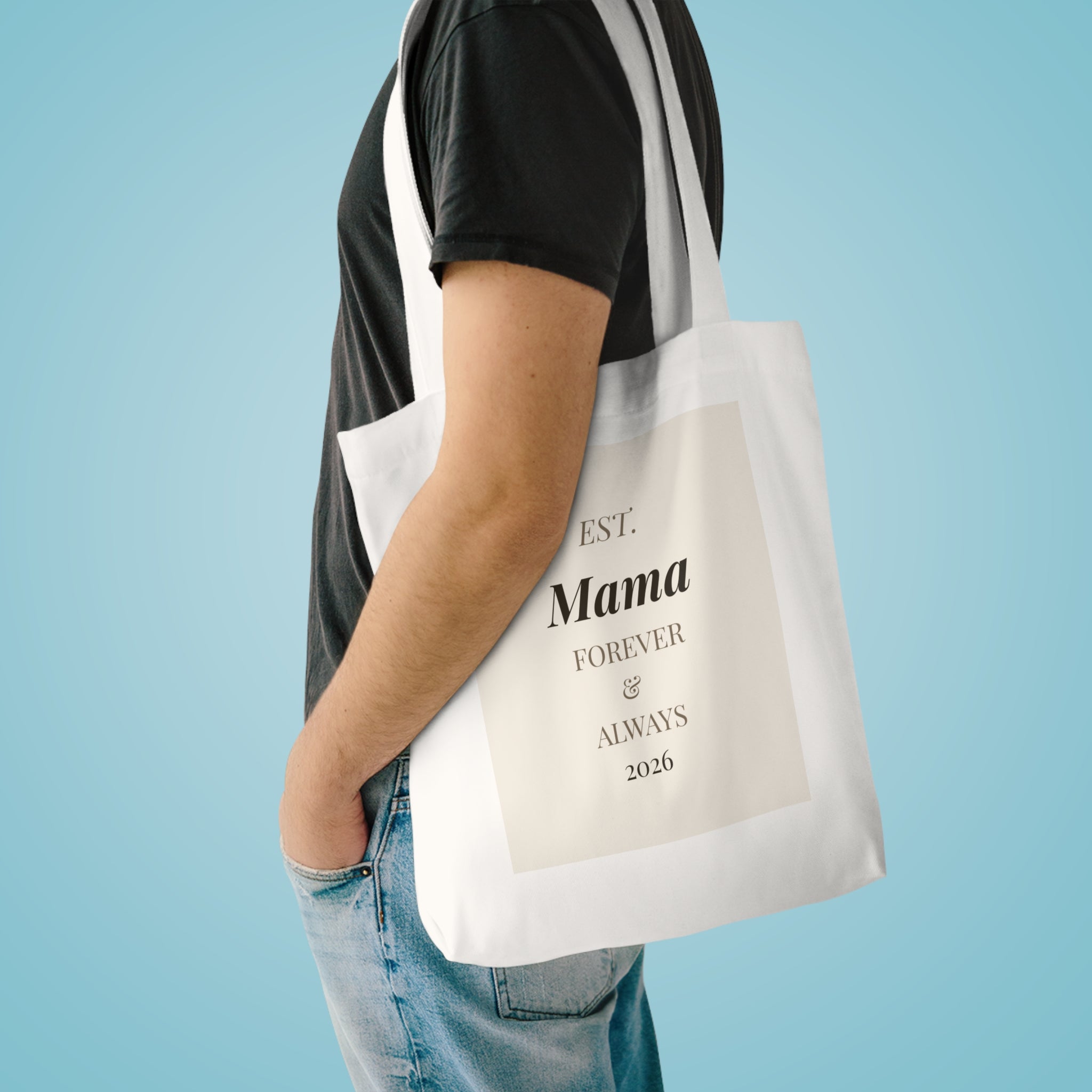 Mother's Day Tote Bag – "Est. MAMA" & "Soft Power" Cotton Tote | Baseline Apparel