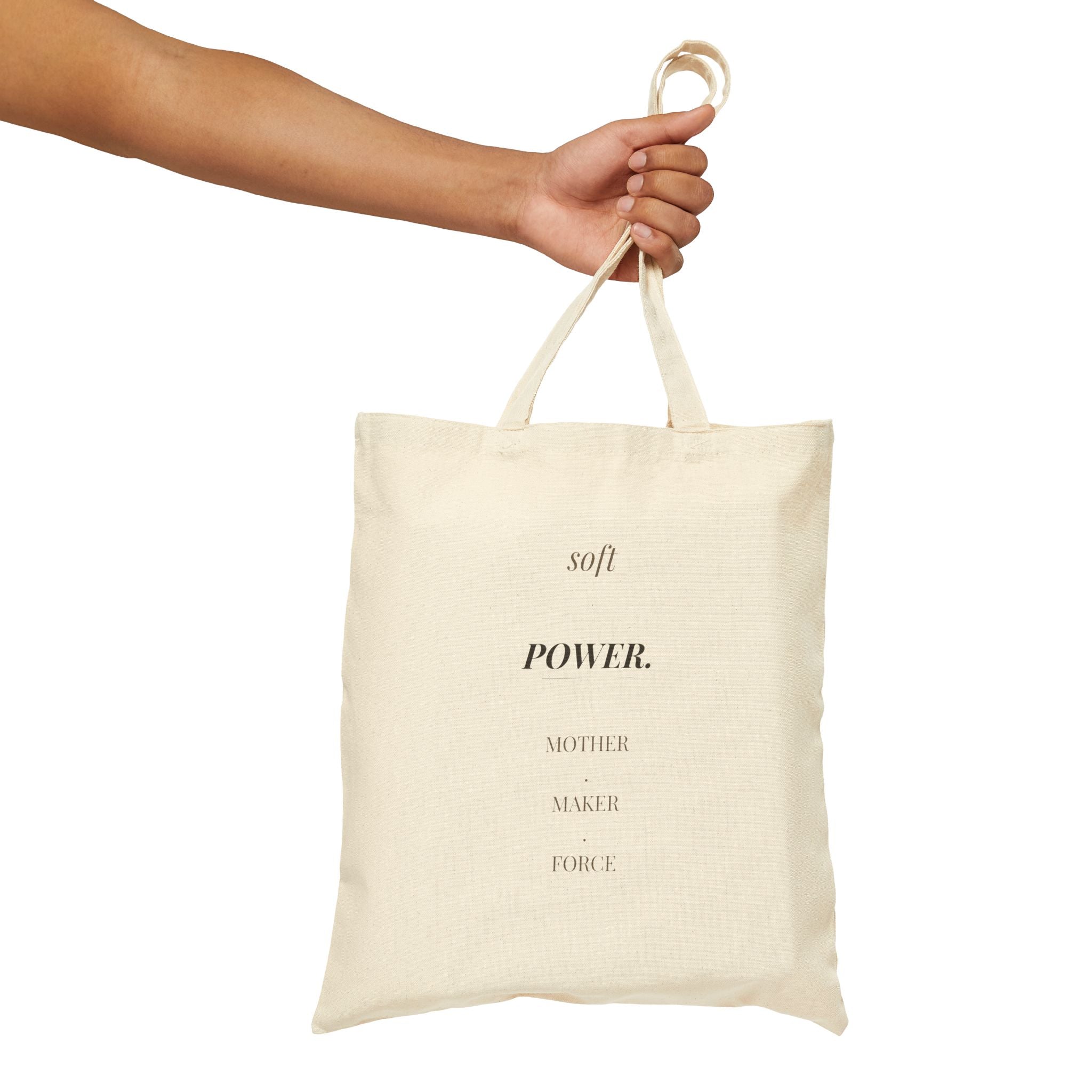 Mother's Day Heavy Canvas Tote – "Est. MAMA" & "Soft Power" | Baseline Apparel