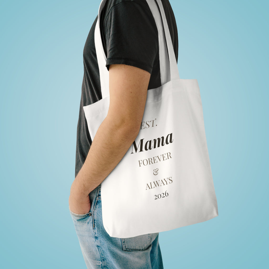 Mother's Day Gift Tote Bag – "Est. MAMA" & "Soft Power" Cotton Tote | Baseline Apparel