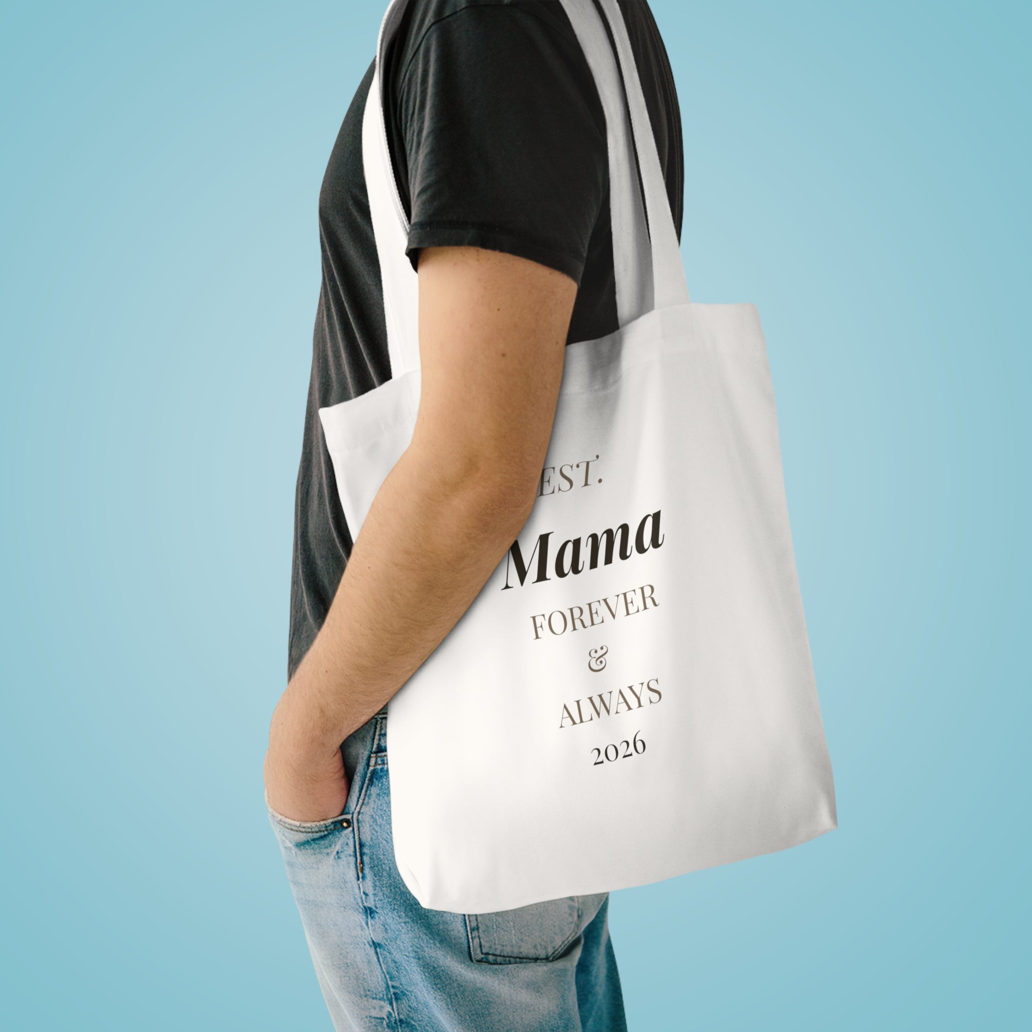 Mother's Day Gift Tote Bag – "Est. MAMA" & "Soft Power" Cotton Tote | Baseline Apparel