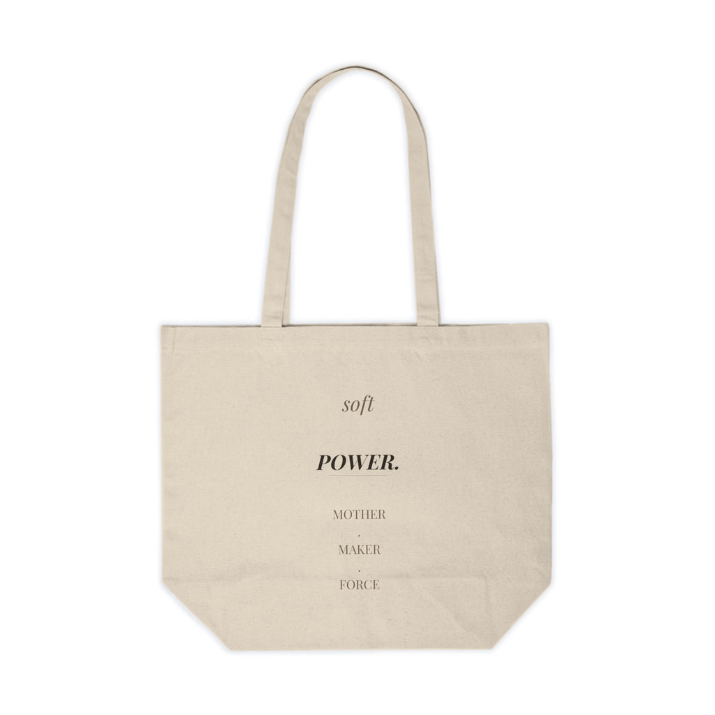 Mother's Day Canvas Shopping Tote – "Est. MAMA" & "Soft Power" | Baseline Apparel
