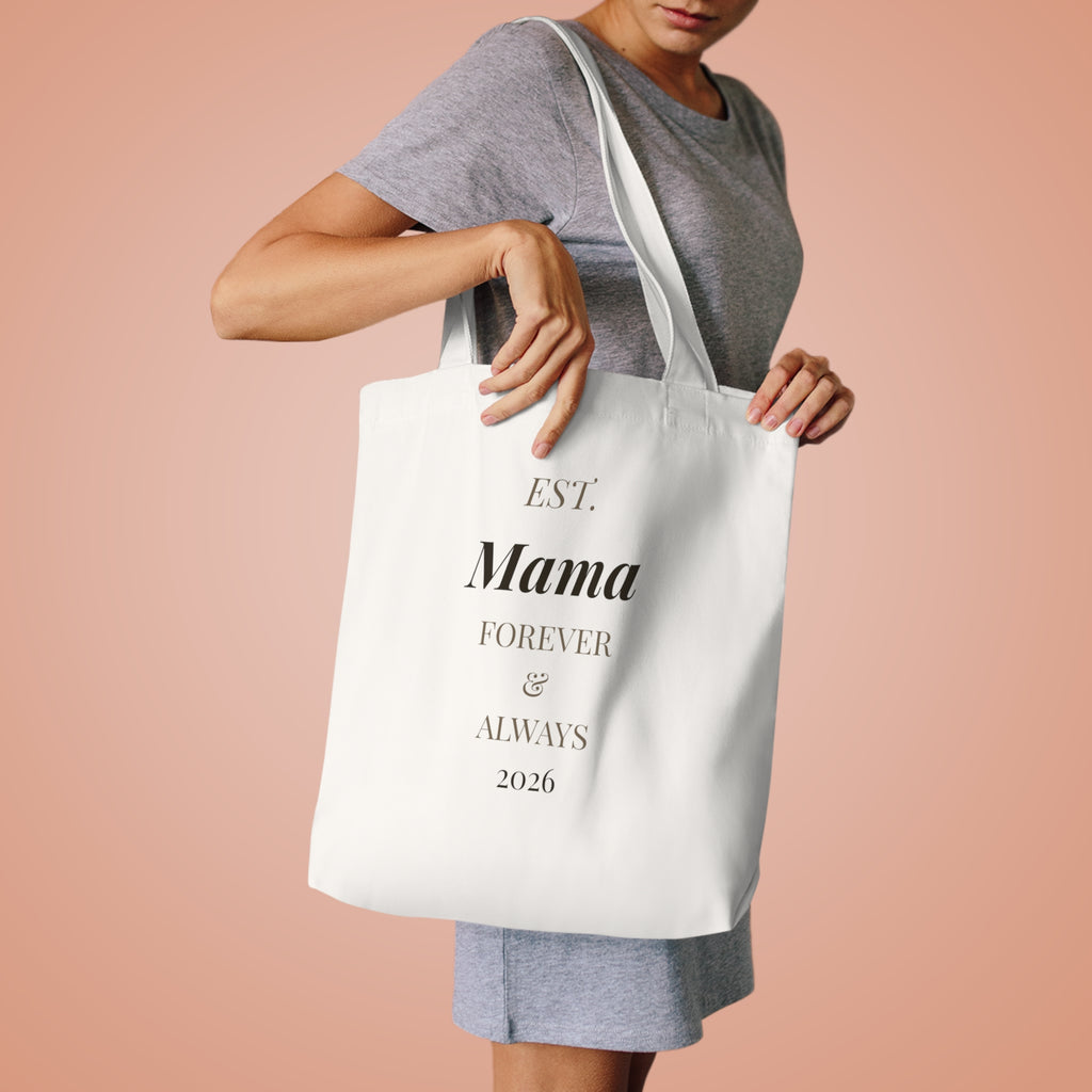 Mother's Day Gift Tote Bag – "Est. MAMA" & "Soft Power" Cotton Tote | Baseline Apparel
